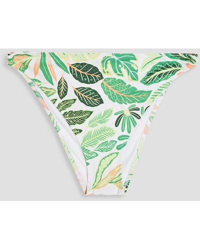 Solid & Striped Tief sitzendes bikini-höschen mit print - Grün