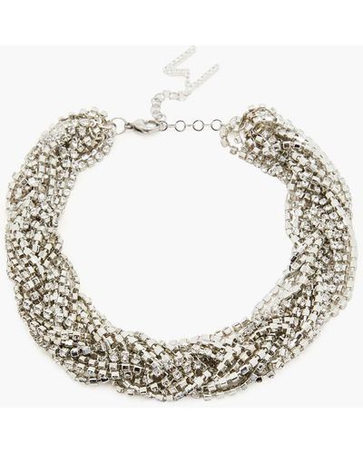 Magda Butrym Silver-tone Crystal Necklace - Metallic