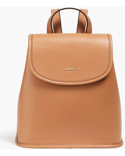 DKNY Brook Leather Backpack - Brown