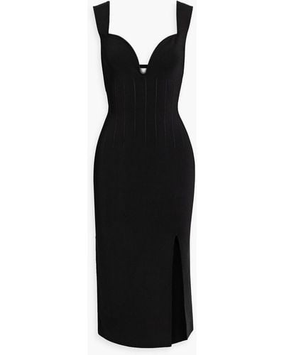 Galvan London Electra Stretch-knit Midi Dress - Black