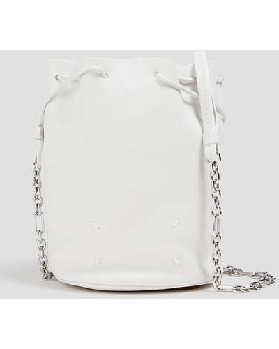 Maison Margiela Tabi Leather Bucket Bag - White