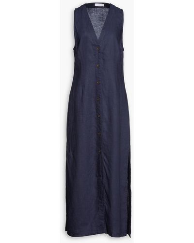 Onia Linen Midi Dress - Blue