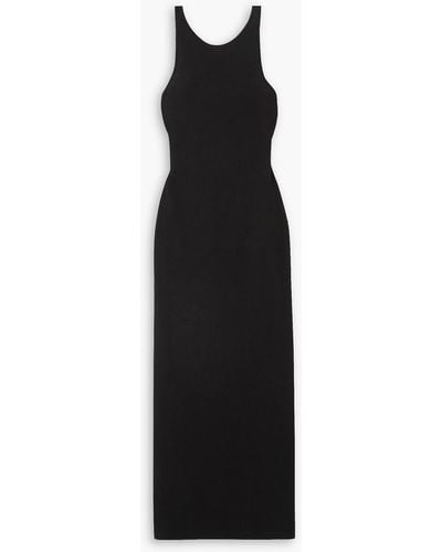 Gauchère Cutout Ribbed Stretch-cotton Maxi Dress - Black