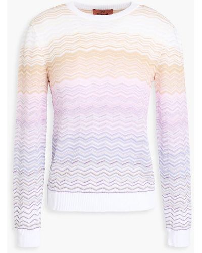 Missoni Cotton-blend Crochet-knit Sweater - White