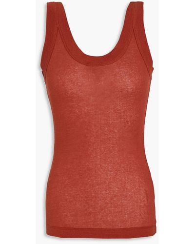 BITE STUDIOS Ribbed Cotton-jersey Tank - Red