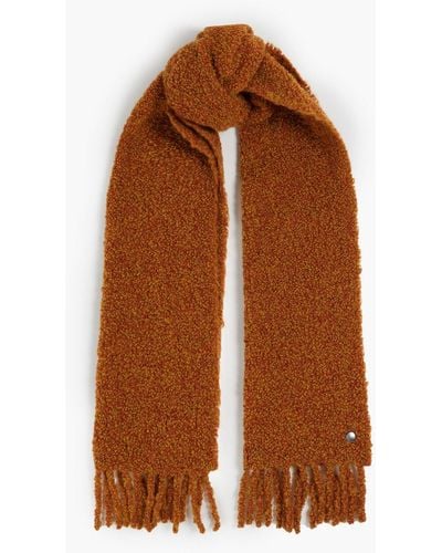 Rag & Bone Sloane Fringed Bouclé-knit Alpaca-blend Scarf - Brown