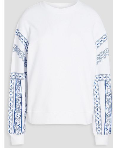 See By Chloé Sweatshirt aus baumwollfrottee mit stickereien - Weiß