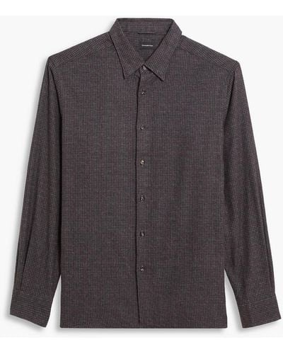 Zegna Checked Herringbone Cotton-flannel Shirt - Multicolour