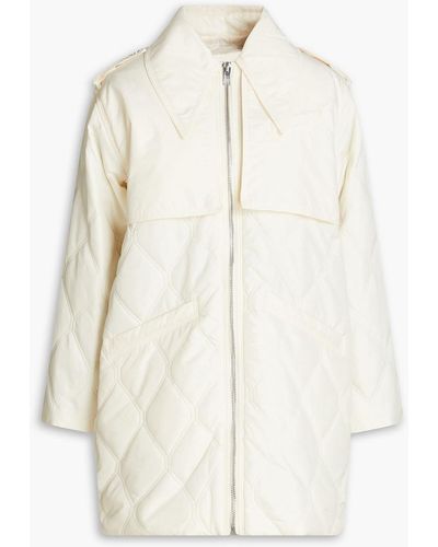Ganni Quilted Shell Jacket - White