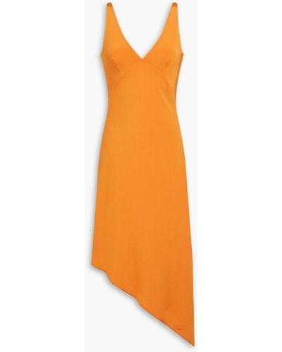 REMAIN Birger Christensen Gosha Asymmetric Stretch-jersey Dress - Orange