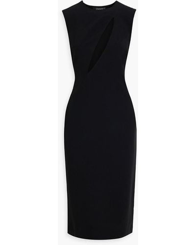Versace Cutout Crepe Midi Dress - Black