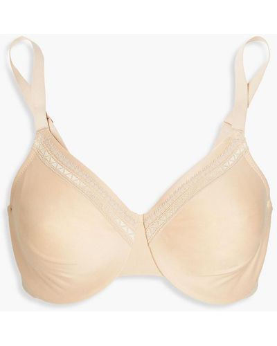 Wacoal Perfect Primer Lace-trimmed Stretch-jersey Underwired Bra - Natural