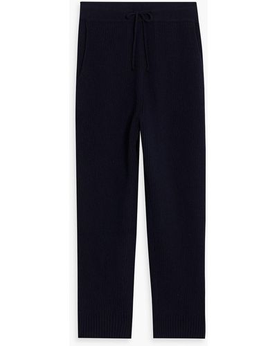 LE17SEPTEMBRE Ribbed Wool And Cashmere-blend Joggers - Blue