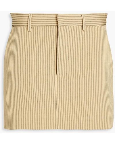 Petar Petrov Striped Cotton-blend Jacquard Mini Skirt - Natural