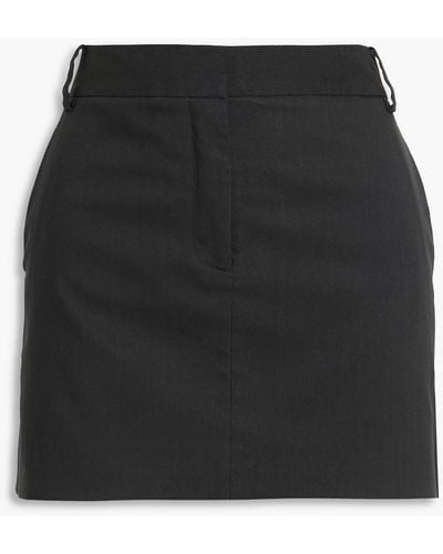 Tibi Twill Mini Skirt - Black