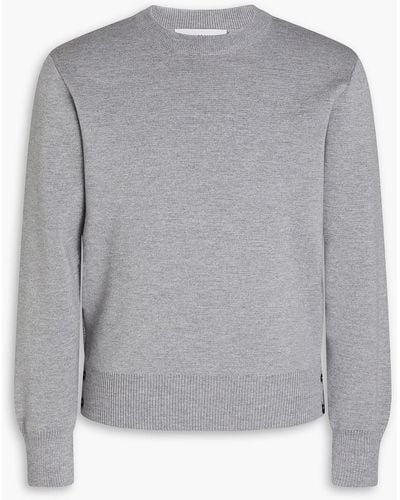 Thom Browne Striped Merino Wool Sweater - Gray
