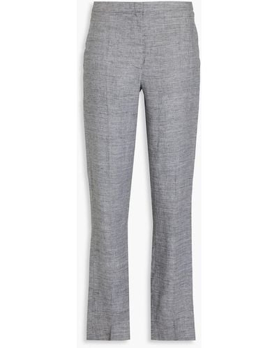 Emporio Armani Linen Skinny Trousers - Grey
