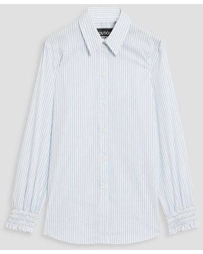 Boutique Moschino Striped Cotton-blend Poplin Shirt - White
