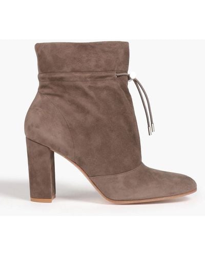 Gianvito Rossi Maeve Suede Ankle Boots - Brown