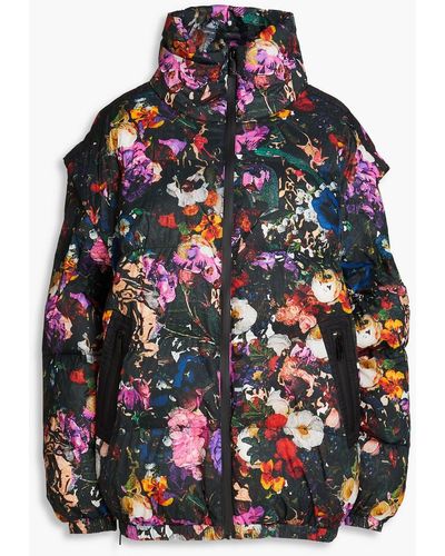 REMAIN Birger Christensen Quilted Floral-print Shell Jacket - Multicolour