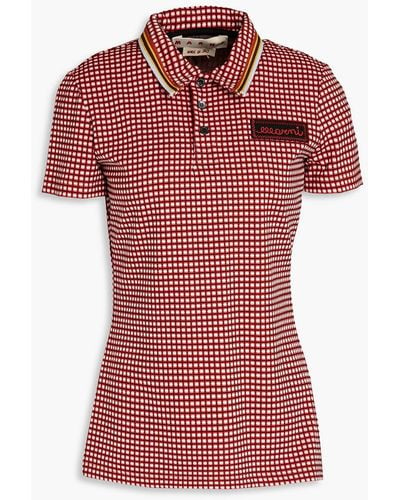 Marni Jacquard-knit Polo Shirt - Red