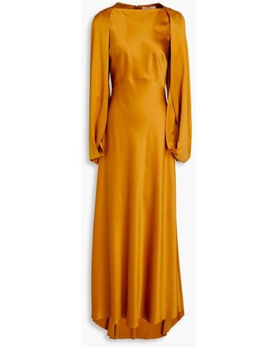ROKSANDA Washed-silk Maxi Dress - Orange