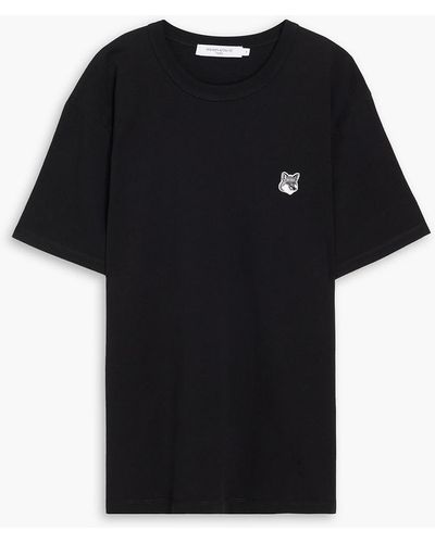 Maison Kitsuné Cotton-jersey T-shirt - Black