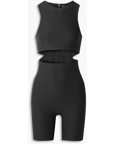 Alix Jodie Cutout Stretch-jersey Playsuit - Black