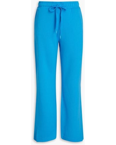 The Upside Penny Cotton-blend Jersey Flared Track Trousers - Blue