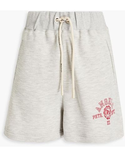 Palm Angels Shorts aus frottee aus einer modal-baumwollmischung mit print - Weiß