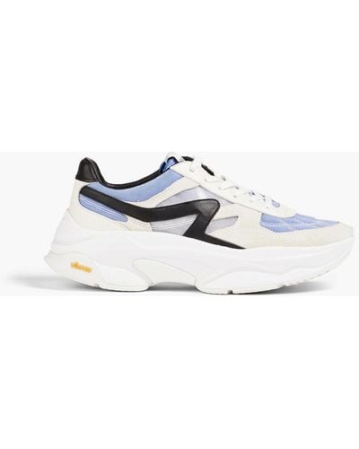 Rag & Bone Rb Legacy Runner Mesh, Suede And Leather Trainers - Blue