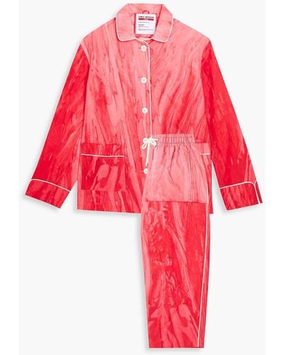 F.R.S For Restless Sleepers Palmer Printed Cotton-poplin Pyjama Set - Red
