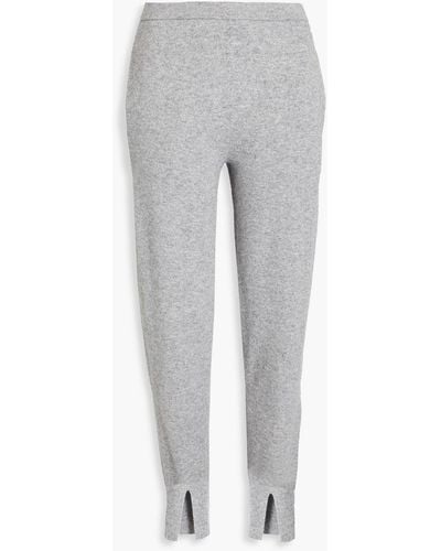 Theory Mélange Cashmere Track Trousers - Grey