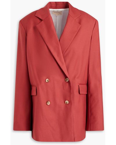 Loulou Studio New Donau Double-breasted Wool Blazer - Red