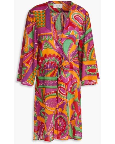 Ba&sh Printed Cotton-voile Tunic - Red