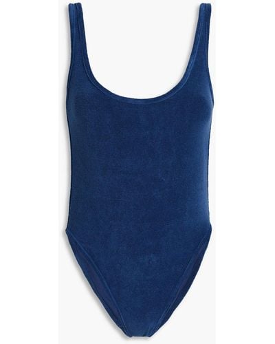 Zimmermann Cotton-blend Terry Swimsuit - Blue