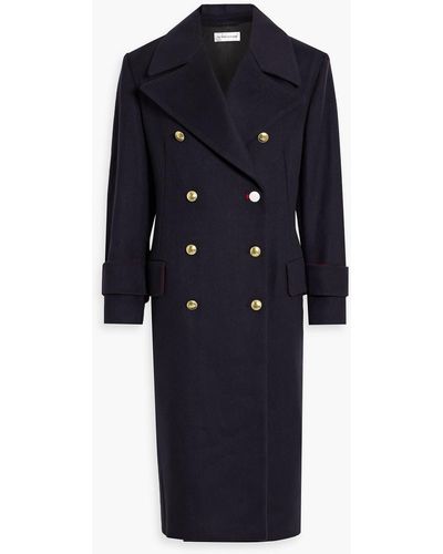 Victoria Beckham Double-breasted Wool-felt Coat - Blue