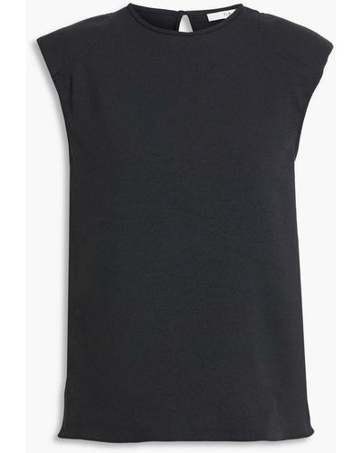 Tibi Tanktop aus stretch-twill - Schwarz