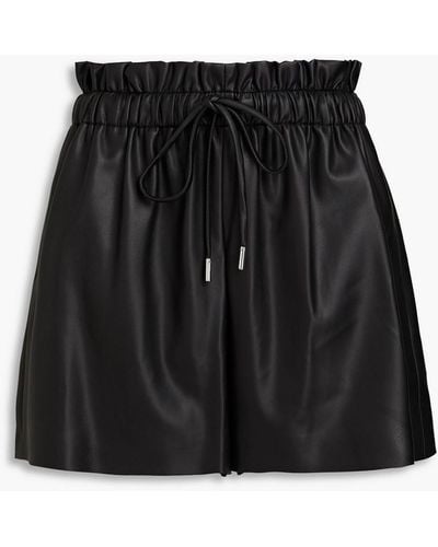 Boutique Moschino Faux Leather Shorts - Black