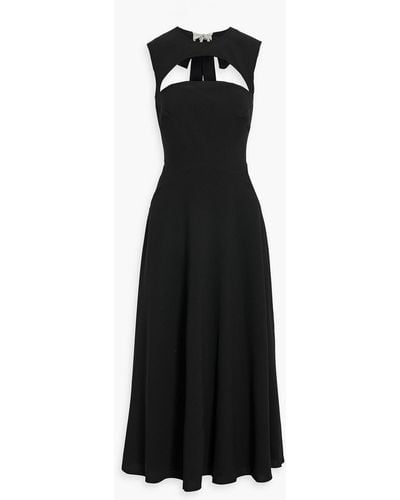 ROKSANDA Cutout Crepe Midi Dress - Black