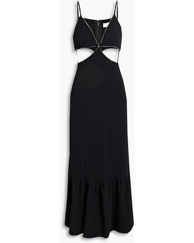 Jonathan Simkhai Ayla Crystal-embellished Cutout Crepe Midi Dress - Black