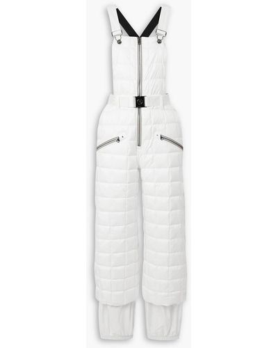 Bogner Lory Quilted Ripstop Down Ski Salopettes - White
