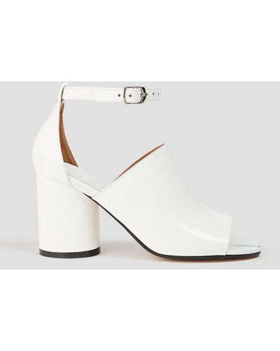 Maison Margiela Tabi Split-toe Glossed-leather Sandals - White