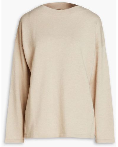 Gentry Portofino Wool And Cashmere-blend Sweater - Natural