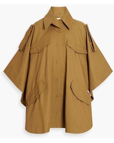 Zimmermann Cotton-blend Twill Cape - Natural