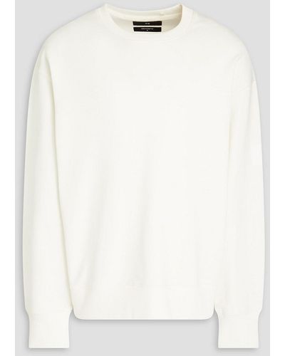 Y-3 Sweatshirt aus baumwollfrottee - Weiß