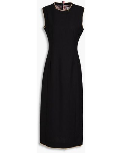 Thom Browne Bead-embellished Wool Midi Dress - Black