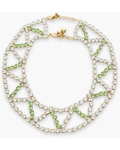 Rosantica Gold-tone Crystal Necklace - White