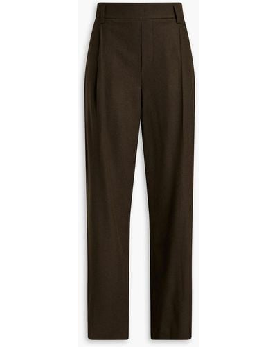 Vince Twill Straight-leg Trousers - Green