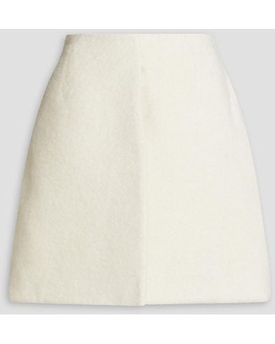 Jil Sander Brushed Wool Mini Skirt - White